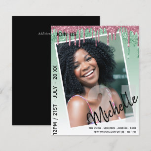 BUDGET Invitation PHOTO Anniversaire 21 ans Paille