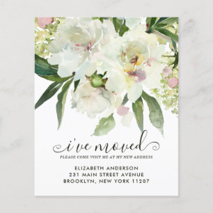 Budget J'ai déménagé Floral Botanical Peony Moving