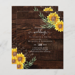 BUDGET Jardin Fleurs de soleil Mariage de bois rus