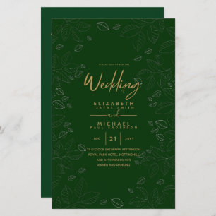 BUDGET Jardin moderne Feuilles Mariage Inviter A9