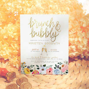 Budget Jaune Rose & Bleu Floral Brunch & Bubbly