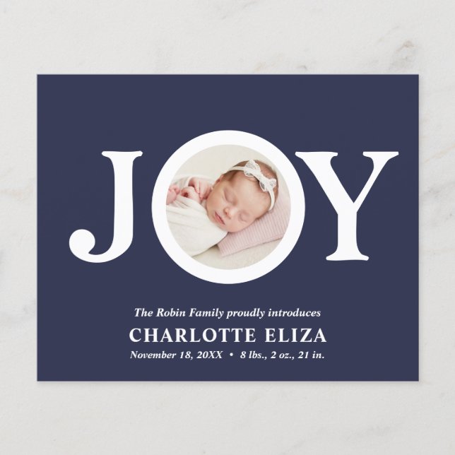 BUDGET Joie Navy CHIC Photo Premier Noël de bébé  (Devant)