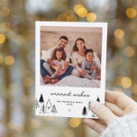 Budget Joli Arbres de Noël Salutation photo vacanc<br><div class="desc">Remplacez par votre photo à l'intérieur de la frontière des arbres de Noël et envoyez à vos amis et à votre famille des voeux les plus chaleureux, des fêtes heureuses, un Noël très joyeux, une nouvelle année heureuse, ou tout autre salut ! Cette conception simple et économique comprend une photo...</div>