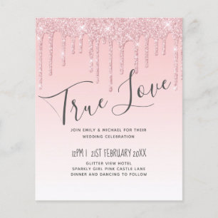 Budget Joli Mariage  Parties scintillant rose Invi