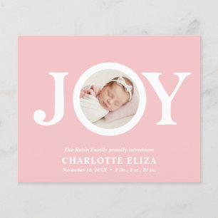 BUDGET Joy Pink CHIC Photo Baby First Christmas