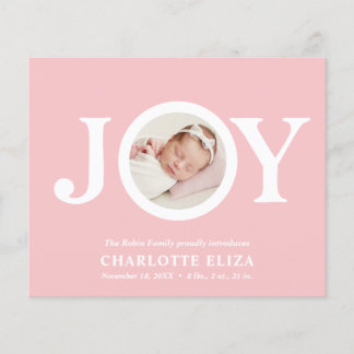 BUDGET Joy Pink CHIC Photo Baby First Christmas