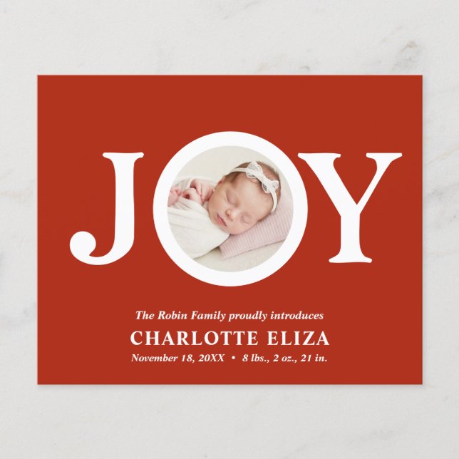 BUDGET Joy RED CHIC Photo Baby First Christmas (Devant)