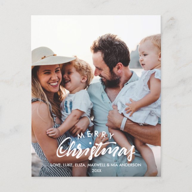 BUDGET JOYER NOËL Carte de vacances photo esquissé (Devant)