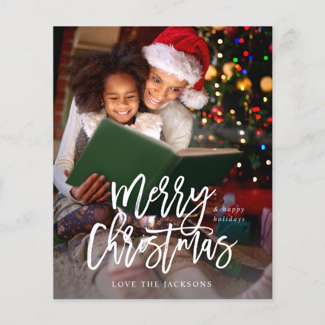 Budget Joyeux calligraphie de NoëlPhoto verticale  (Devant)
