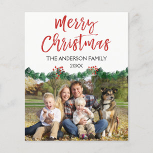 Budget Joyeux Carte photo de script de Noël