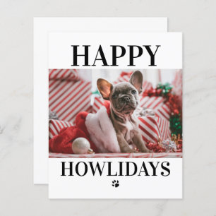 BUDGET Joyeux Howlidays Chien Noël 5 Carte photo