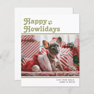 BUDGET Joyeux Howlidays Pet Dog Christmas Card