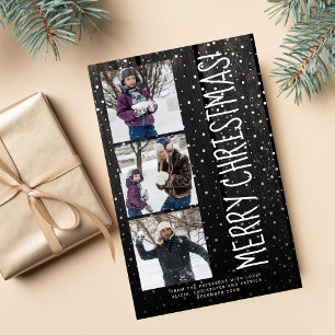 Budget Joyeux Noël 3 photo rustique Carte de vacan