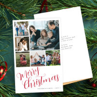 Budget Joyeux Noël 6 carte de vœux typographie rou