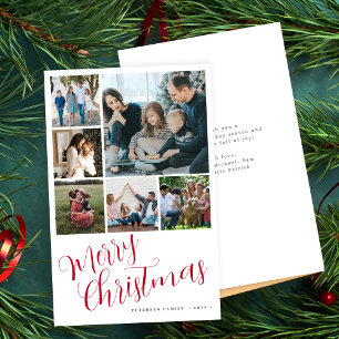 Budget Joyeux Noël 6 carte de vœux typographie rou