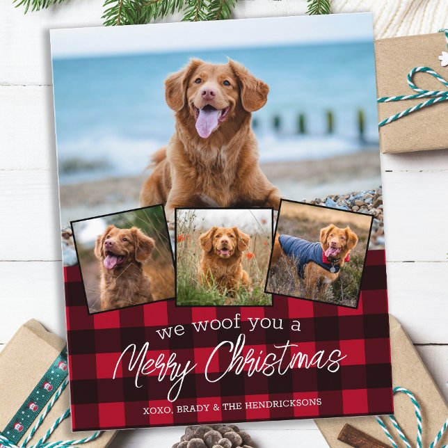 Budget Joyeux Noël Animaux de compagnie Photo Roug (Créateur téléchargé)