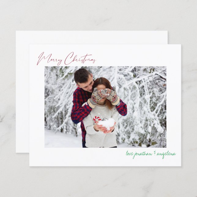 Budget Joyeux Noël moderne minimaliste photo (Devant / Derrière)