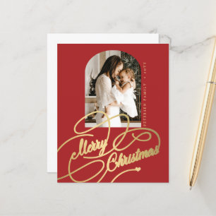 Budget Joyeux Noël photo élégante carte de vacance