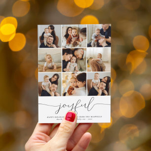 Budget Joyful Christmas Photo Collage Holiday