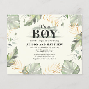 Budget Jungle Safari Baby shower Boys Invitation