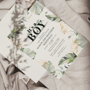 Budget Jungle Safari Giraffe Baby shower Invitatio