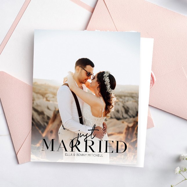 Budget Juste Marié BT Photo Mariage Faire-part (Créateur téléchargé)