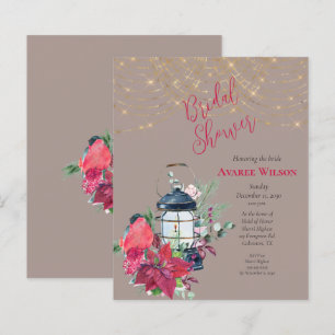 BUDGET Lanterne de Noël Poinsettia Evergreens