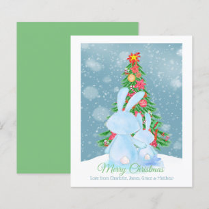 BUDGET Lapin De Noël Lapin Avec Arbre En Neige