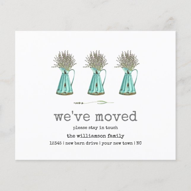 Budget Lavender Nous avons déplacé le Faire-part d (Devant)