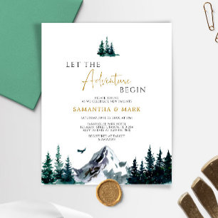 Budget L'aventure commence Baby shower Invitation
