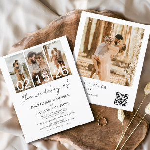 Budget Le code QR Mariage Invitation