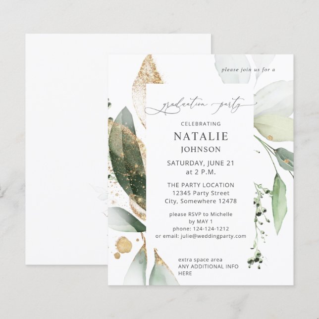 Budget Léger Eucalyptus Glow Gold Party (Devant / Derrière)