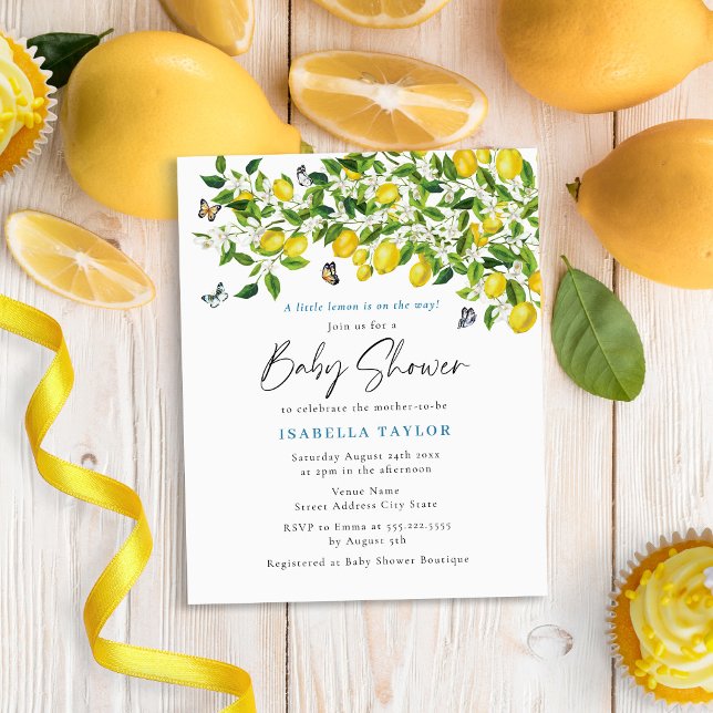 Budget Lemon Summer Baby shower Invitation (Créateur téléchargé)