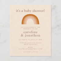 Budget les années 70 Rainbow Terracotta Baby showe