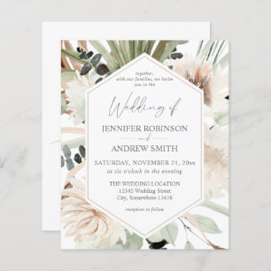 Budget LG Texte Boho Eucalyptus Palm Mariage Flora