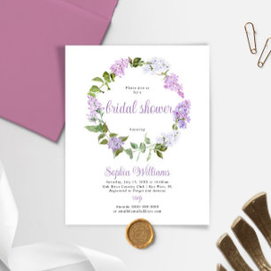Budget Lilac Fleurs nuptiales Invitation à la douc