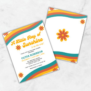 Budget Little Ray of Sunshine Baby shower Invitati