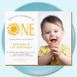 Budget Little Sunshine 1er anniversaire Invitation