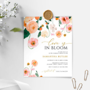 Budget Love est dans Bloom Bridal Shower Invitatio