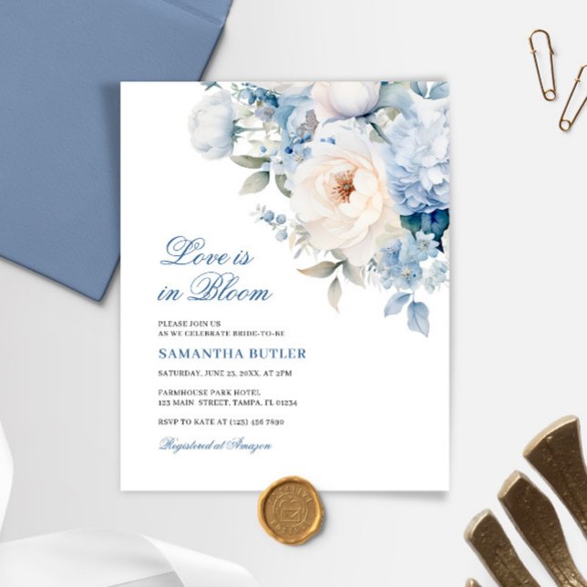 Budget Love est dans Bloom Bridal Shower Invitatio (Créateur téléchargé)