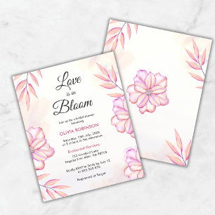Budget Love est dans Bloom Bridal Shower Invitatio