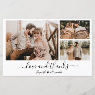 Budget Love et Merci Mariage Merci papier