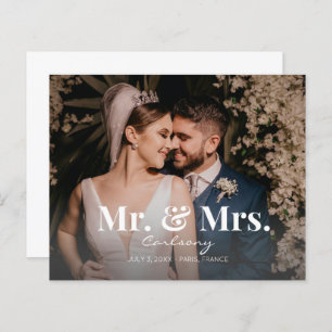 Budget M. & Mme Mariage photo Faire-part