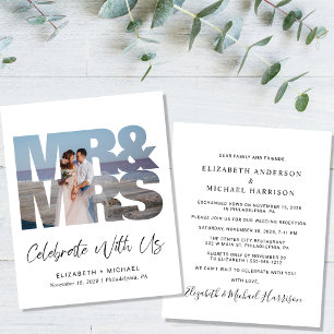 Budget M. Mme Photo Mariage Réception Invitation