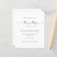 Budget M. Mme Script Remerciements Mariage