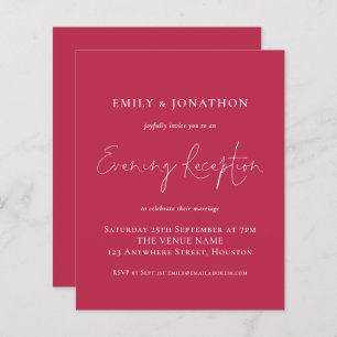 Budget Magenta Mariage réception du soir