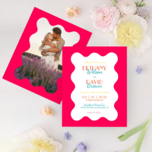 BUDGET Magenta vibrant Teal Vague Photo Mariage