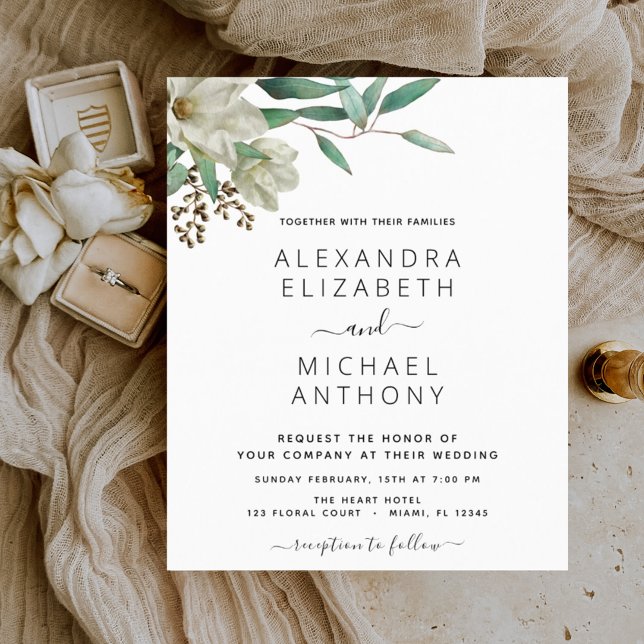 Budget Magnolia Eucalyptus Mariage élégant (Créateur téléchargé)