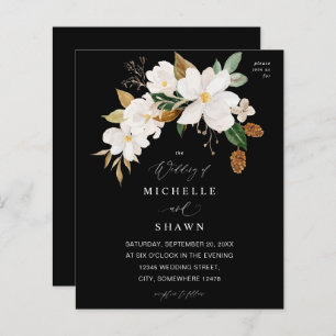 Budget Magnolia Mariage Floral blanc - Noir