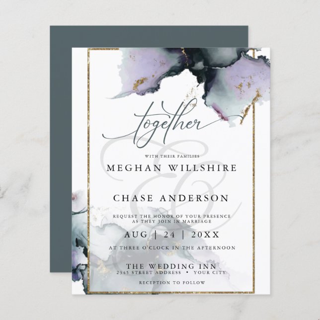 Budget, mais beau Améthyste bouché et bleu ardoise (Devant / Derrière)